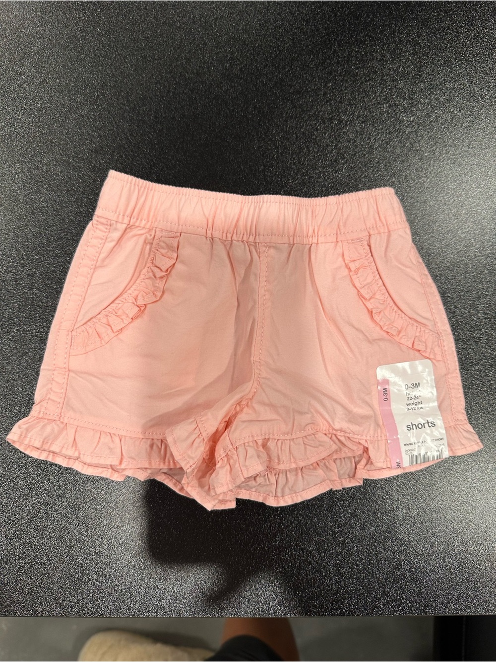 Pink Ruffle Hem Shorts - Picture 3 of 6